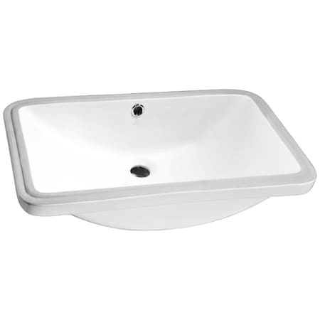 Anzzi Lanmia 24" Ceramic Undermount Sink Basin in White LS-AZ105